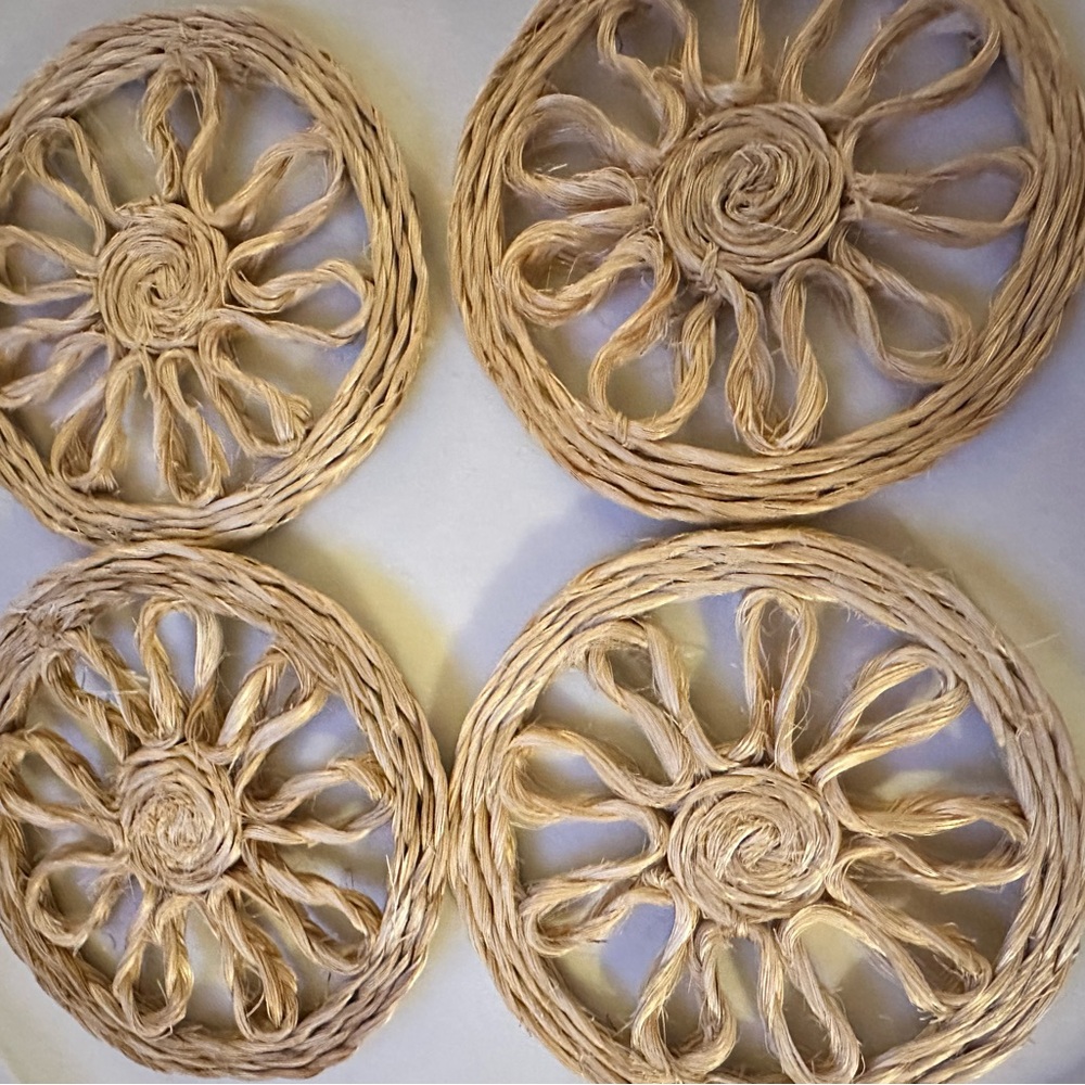 Aerin Raffia Coasters - Picture 5 of 5